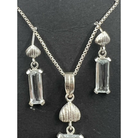 Aquamarine Gemstone Handmade Jewelry Set Stone Mine Gilgit Pakistan - Picture 3 of 11